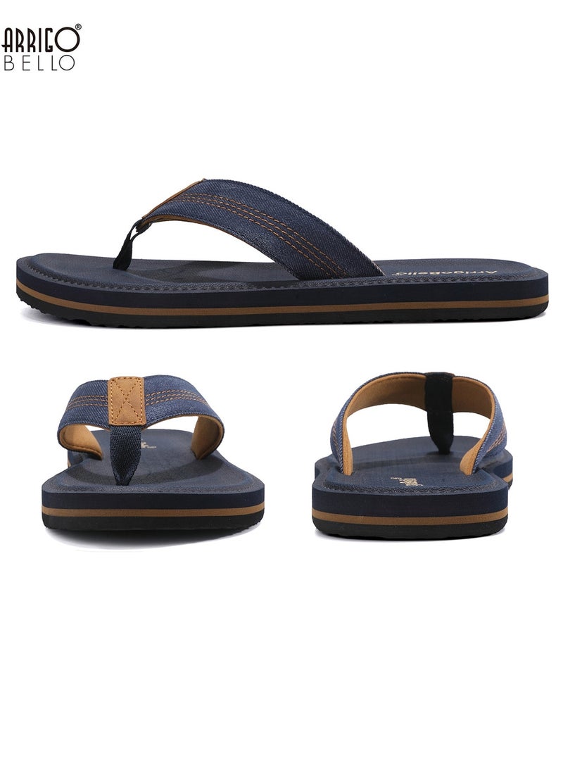ARRIGO BELLO Mens Casual Comfort Flip Flops Non Slip Thong Sandals Lightweight Slides Slippers for Daily Wear - Image 2