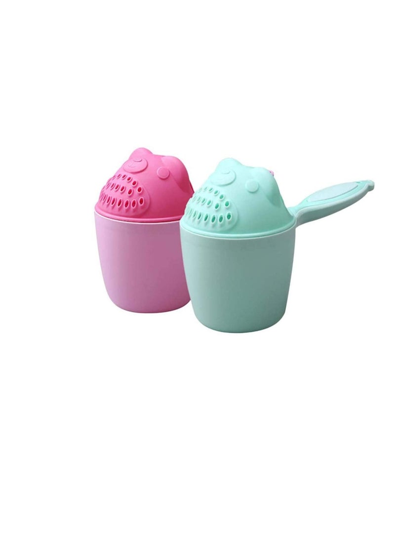 MIXDE كوب شطف الحمام للأطفال، شامبو شطف، ملعقة رش، ملحقات الحمام لأكواب غسيل حوض الأطفال، شطف الشامبو بمقبض (قطعتان) - Image 2