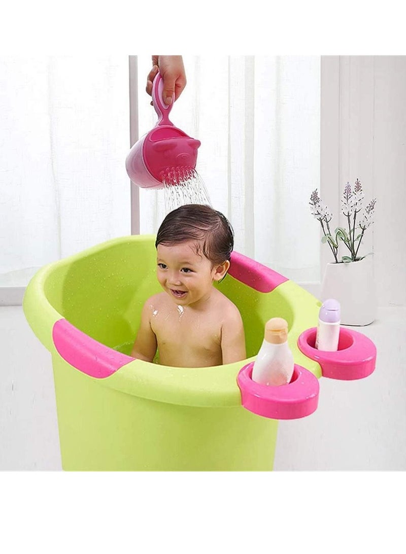 MIXDE كوب شطف الحمام للأطفال، شامبو شطف، ملعقة رش، ملحقات الحمام لأكواب غسيل حوض الأطفال، شطف الشامبو بمقبض (قطعتان) - Image 5