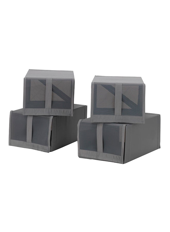 Loquat 4-Piece Skubb Shoe Box Grey 16x22x34cm 