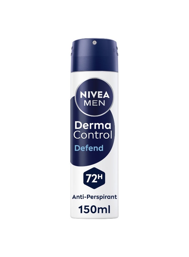 Nivea Men Derma Control Defend Extra Comfort Anti-Perspirant Spray With Pure Hyaluron 150ml - Image 1