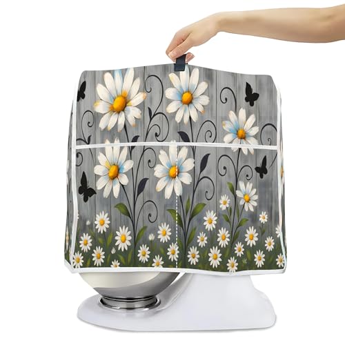 BVBOX Dust Cover Compatible with Stand MixerProtective Stand Mixer Cover with Pockets for Extra Accessories Daisy For 455 qt Mixer - Image 1