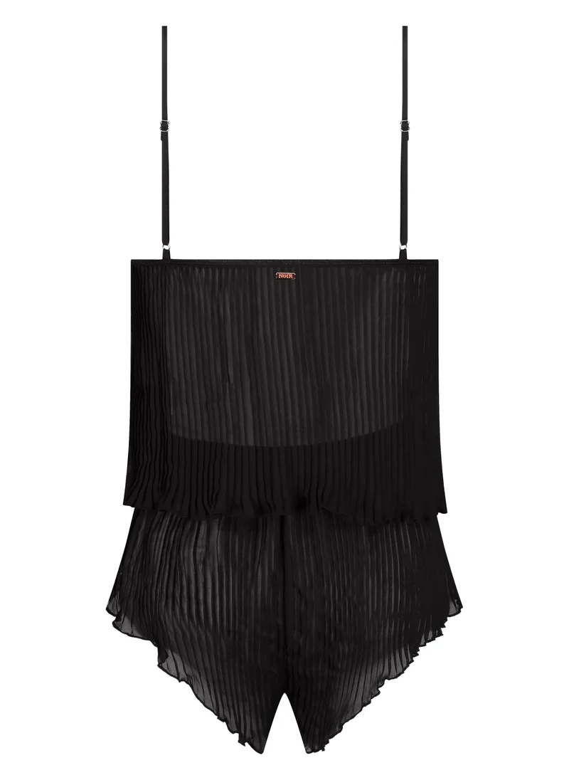 hunkemoller Lace detailed plisse cami & short set