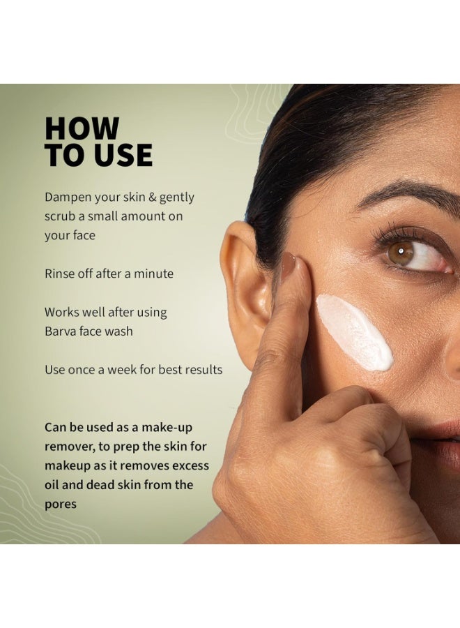 Barva Renew Bamboo Exfoliating Face Scrub, Rejuvenating Formula Helps Remove Blackheads, Whiteheads & Unclogs Pores For All Skin Types, 50ml - Image 3
