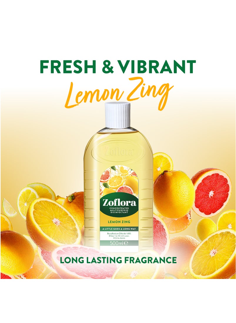 Zoflora Concentrated Disinfectant Lemon Zing 500ml  - Image 5