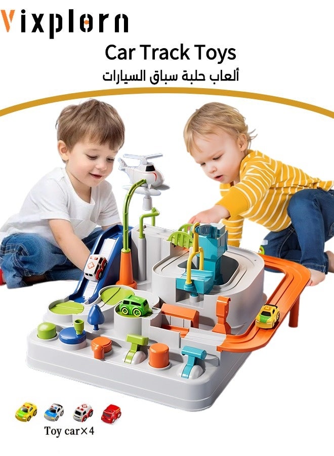 Vixplorn Boys Children's Race Track Toys, Car Toys Suitable For Boys And Girls Aged 3+, Toddler Car Adventure Toys, Children's Educational Games, sSuitable As Gifts For Birthdays, Eid al-Fitr,Ramadan And Other Festivals  - Image 1
