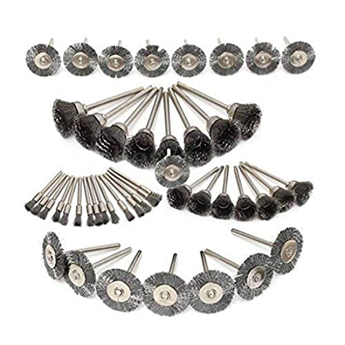 DIY Crafts Pack of 15 Pcs, Mettalic Silver, Steel Wire Wheel Brushes DIY Tools For Dremel Accessorie Rotary Burr (Pack of 15 Pcs, Mettalic Silver) - Image 5