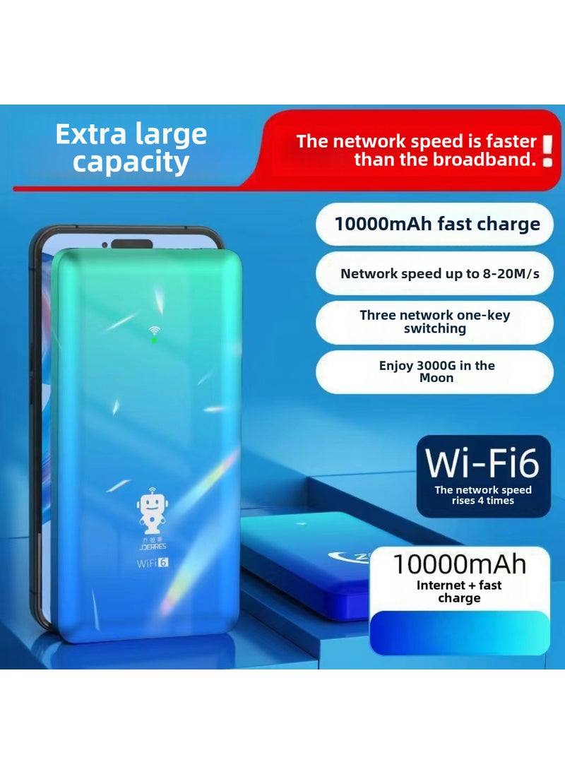 Generic - Portable Wi-Fi Hotspot Universal Wireless Router Lightning Internet]♥eight nuclear♥10000mAh sky blue - Image 1