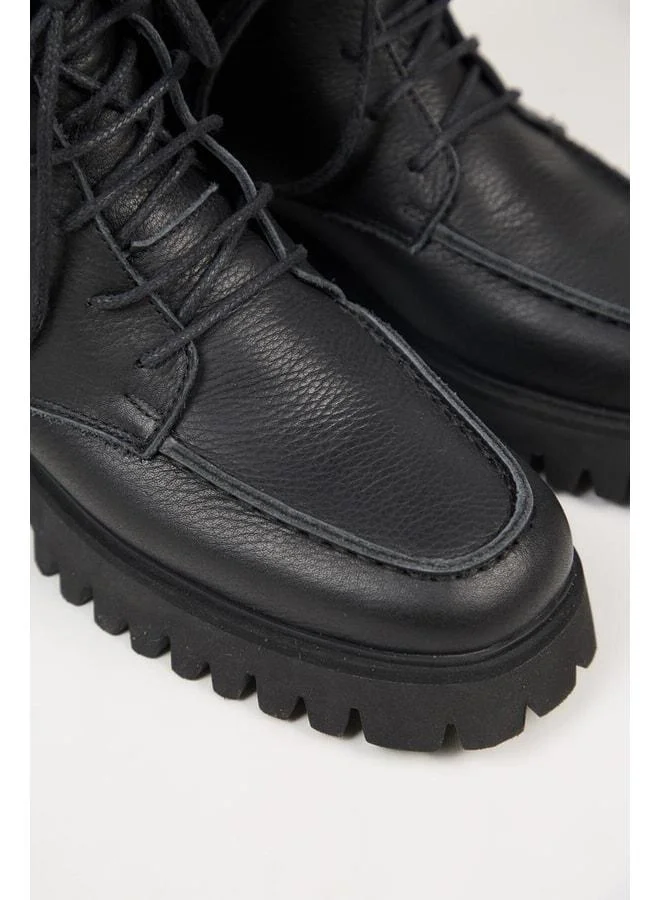 Manijero  (Valentina) Women's Real Leather Lace‑up Black Boots. for Women | Best Price UAE