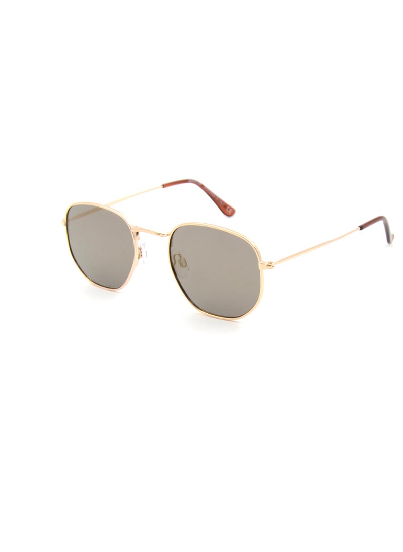 MADEYES Unisex UV Protection Sunglasses EE24M120-2 - Gold/Brown  - Image 1