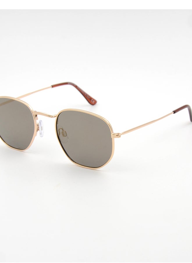 MADEYES Unisex UV Protection Sunglasses EE24M120-2 - Gold/Brown  - Image 2