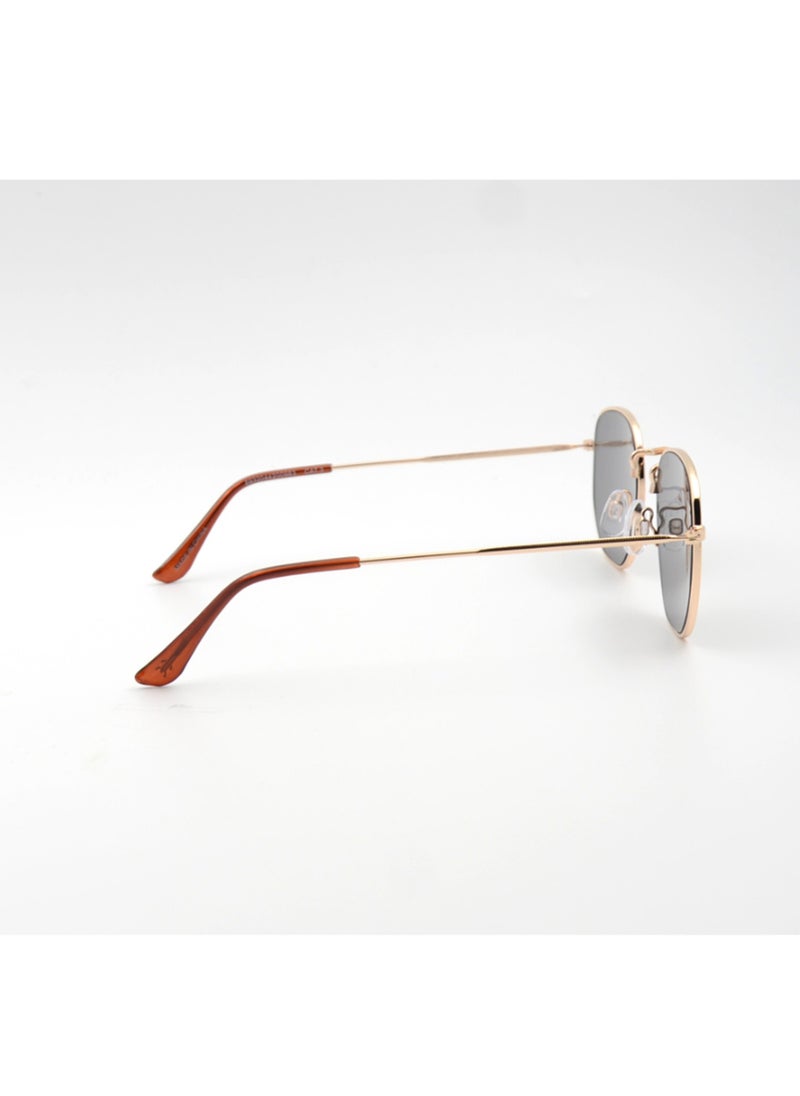 MADEYES Unisex UV Protection Sunglasses EE24M120-2 - Gold/Brown  - Image 4