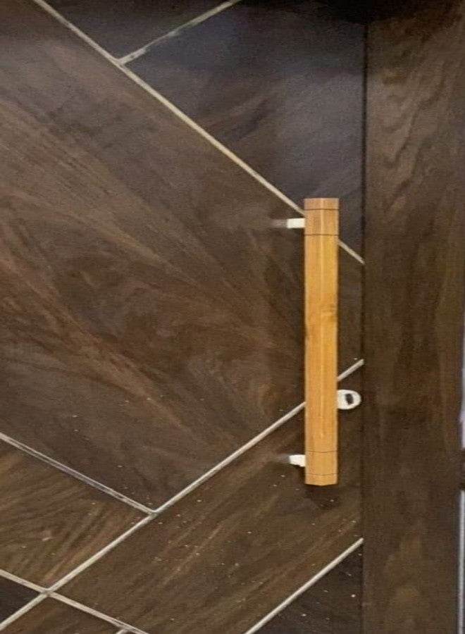 FAST DH204WS 304 Stainless Steel and Wooden Metal 27mm Square Shape Main Door Pull Handle (Brown, 300mm, Matte Finish) - Image 5