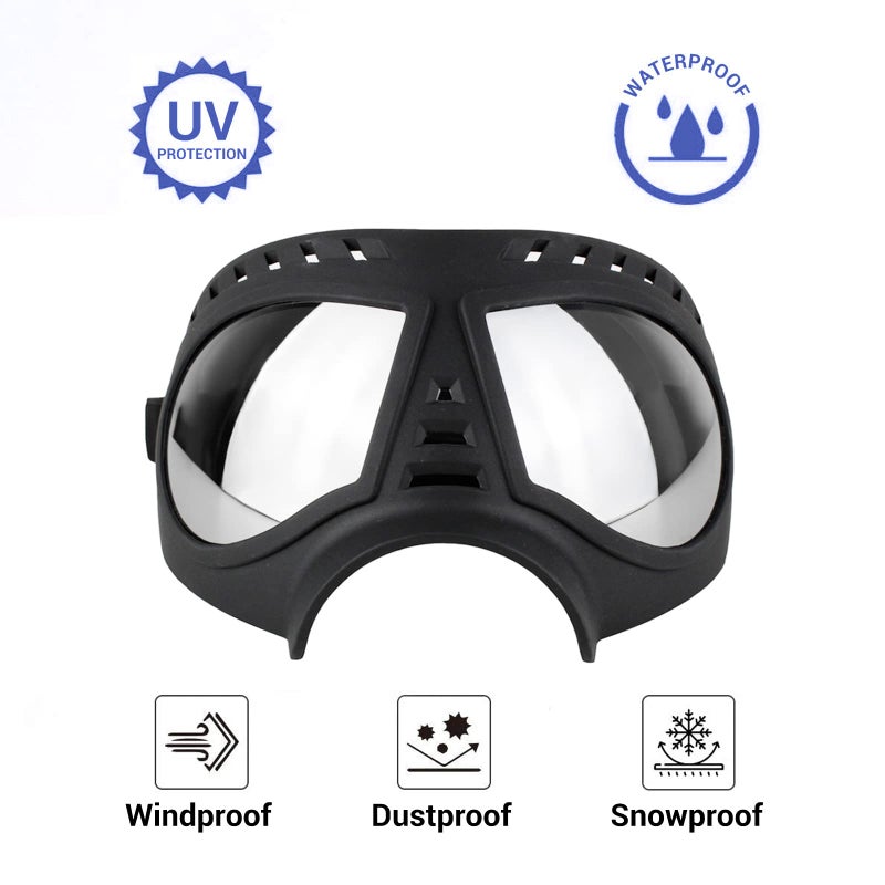 Namsan Dog Goggles for Large Dogs, Wide Snout & Soft Frame, Tactical Driving Sunglasses for Dogs Medium to Large Breed, Anti-UV Dog Eye Protection, Windproof Dustproof, Adjustable, Black - Image 3