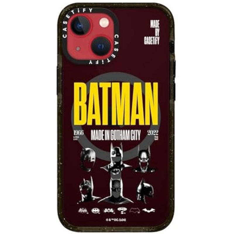 Casetify Impact iPhone 13 Mini Case 【Batman Co-Lab / 4X Military Grade Drop Tested / 8.2ft Drop Protection/Compatible with Magsafe】 - Made in Gotham City - Clear Black - Image 5