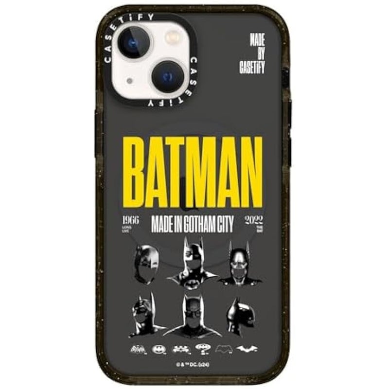 Casetify Impact iPhone 13 Mini Case 【Batman Co-Lab / 4X Military Grade Drop Tested / 8.2ft Drop Protection/Compatible with Magsafe】 - Made in Gotham City - Clear Black - Image 2