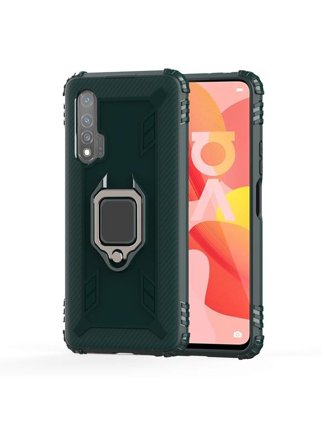 S-TOP Case For Huawei nova 6 Carbon Fiber Protective Case with 360 Degree Rotating Ring Holder - Image 2