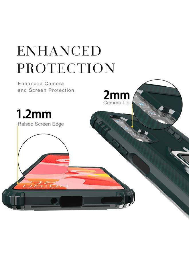 S-TOP Case For Huawei nova 6 Carbon Fiber Protective Case with 360 Degree Rotating Ring Holder - Image 4