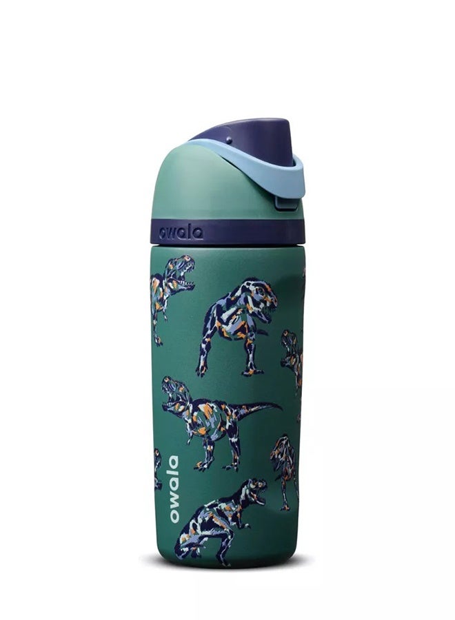Cat & Jack 16oz Kids FreeSip Insulated Stainless Steel Water Bottle – Push Button Flip Lid with Lift-to-Unlock Safety Lock BPA Free - Image 1