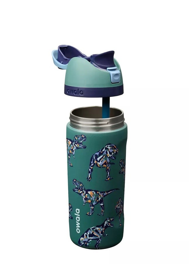 Cat & Jack 16oz Kids FreeSip Insulated Stainless Steel Water Bottle – Push Button Flip Lid with Lift-to-Unlock Safety Lock BPA Free - Image 2