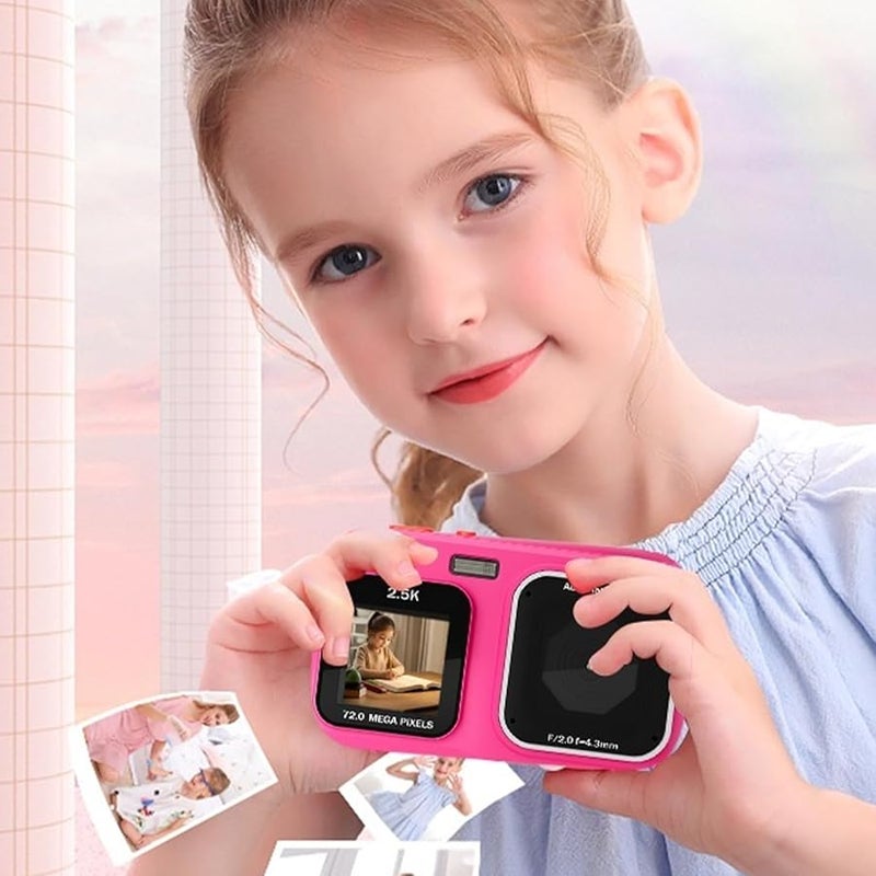 الكاميرا الرقمية المزدوجة الشاشة الحمراء لجميع الأجناس XJ02 المدمجة مع مشغل MP3 متعددة الوظائف للتصوير - Image 3