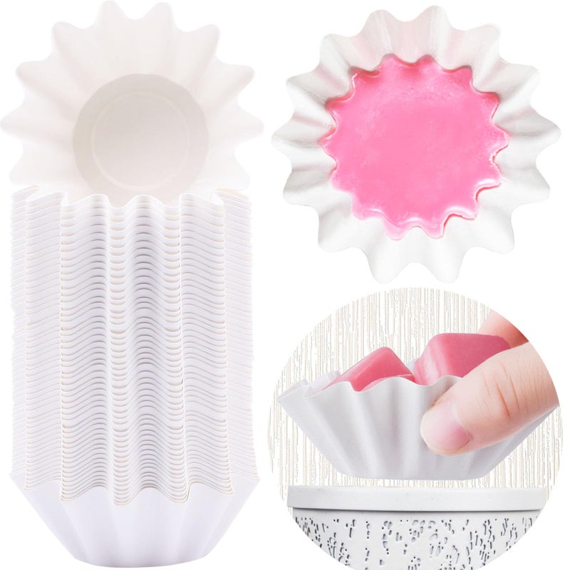 FANDOL Wax Melt Warmer Liners Reusable  Leakproof Candle Warmer Liners Wax Tray for Scented WaxElectric Wax Warmers Plug in Warmers Candle WarmerWax Melter and Wax Burner White 50PCS