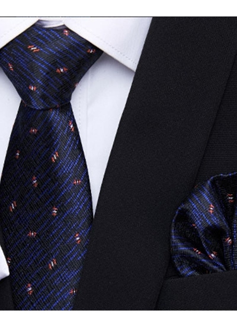 Generic 6pcs men's gift box set 3 ties 3 chest scarves fashion business tie square scarf set  - Image 3
