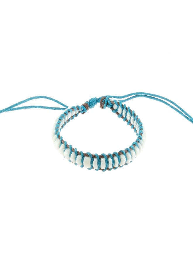BlueRica 2 Piece Adjustable Bracelet Set ~ Macrame Sea Turtle Bracelet & Puka Shell Beads Bracelet - Image 3