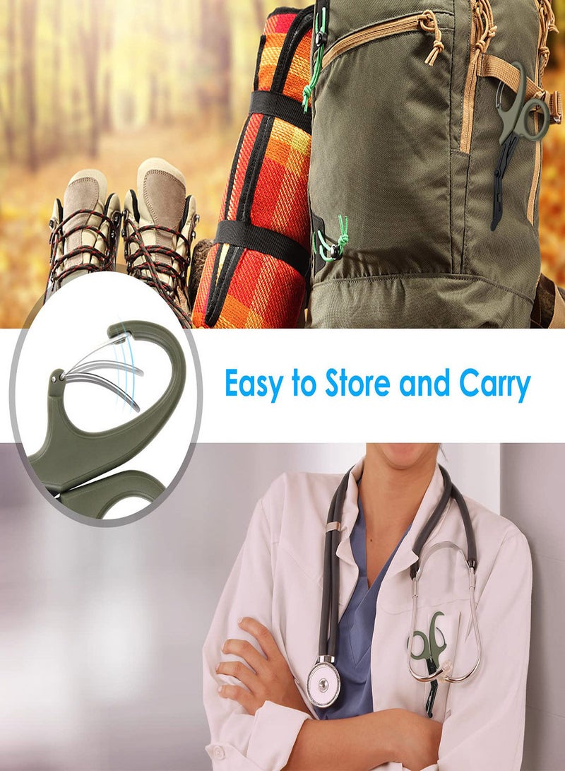 SYOSI Trauma Scissors Medical Scissors with Carabiner, 2PCS 7.5" Bandage Nursing Scissors, Premium Fluoride-Coated Surgical Scissors for Nurses, Doctors, Nursing Students, First Aid, EMT EMS - Image 4