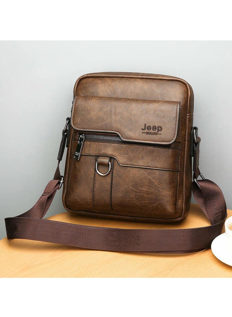Jeep - Leather Cross Body Bag brown - Image 1
