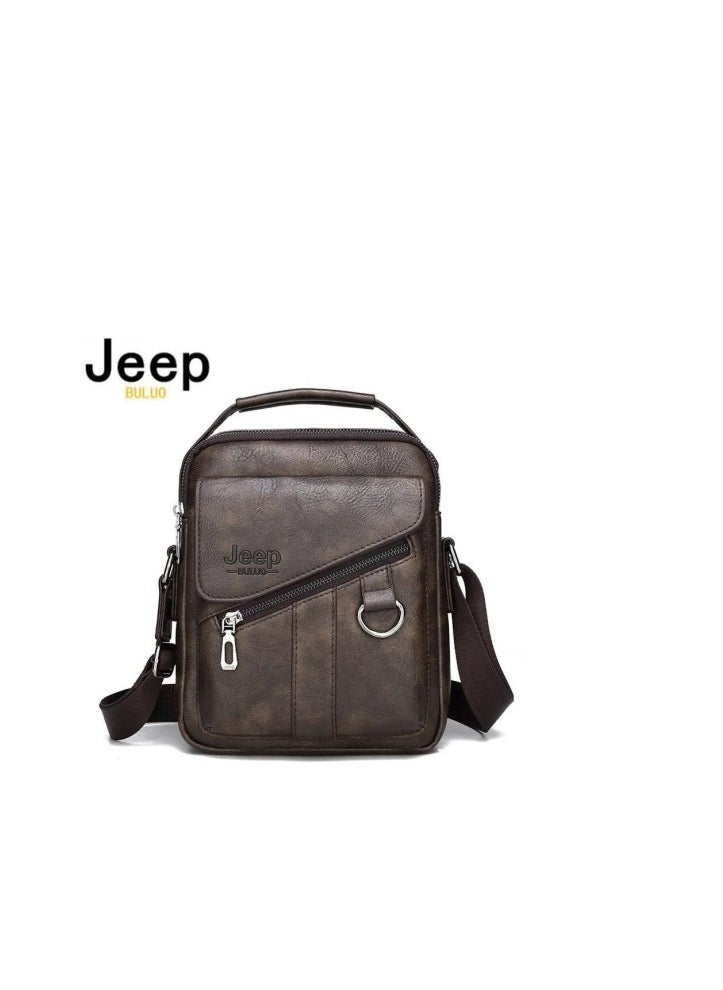 Jeep - Leather Cross Body Bag brown - Image 1
