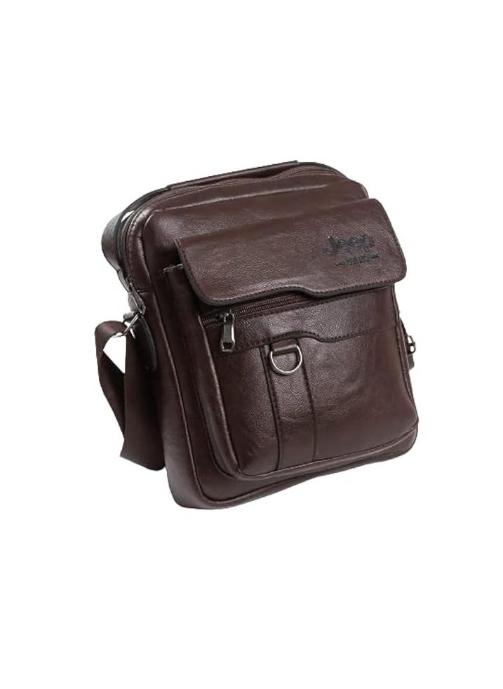 Jeep - Leather Cross Body Bag brown - Image 1