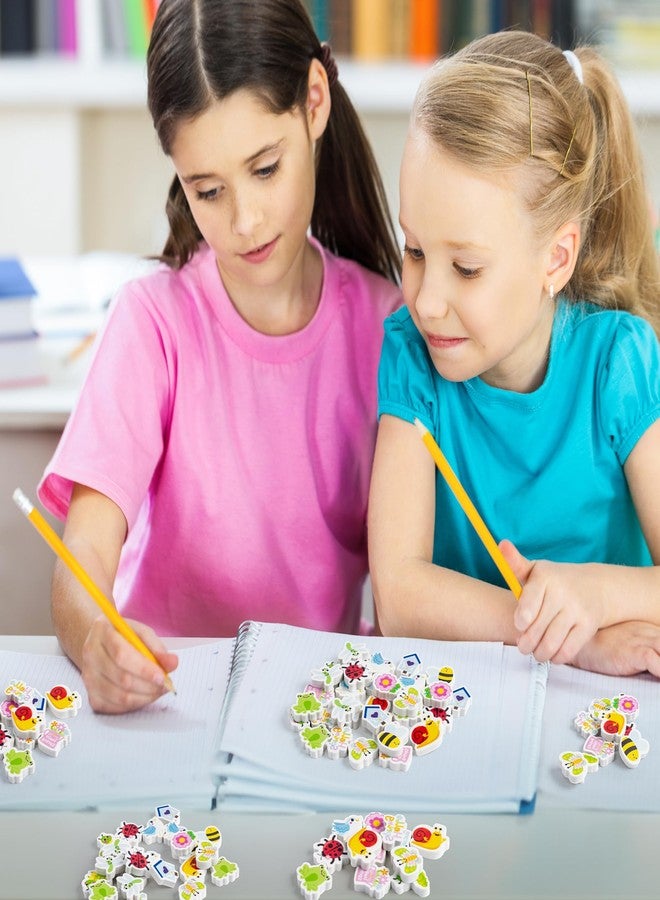 Yopyame 60PCS Spring Flower Butterfly Mini Eraser for Kids Bulk Assorted Novelty Tiny Pencil Eraser Cute Puzzle Eraser Desk Pet School Classroom Prize Student Homework Reward Gift Filling Party Favors - Image 4