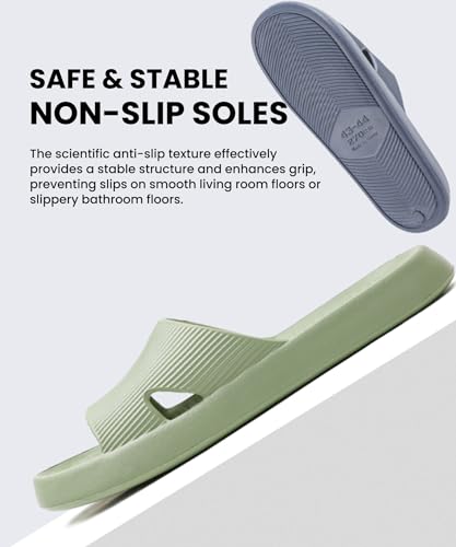 Anmerl Shower Shoes for Men and Women, Soft Lightweight Quick-Drying Non-Slip House Slippers Slides for Bathroom, Pool, Beach, Indoor & Outdoor - Image 4