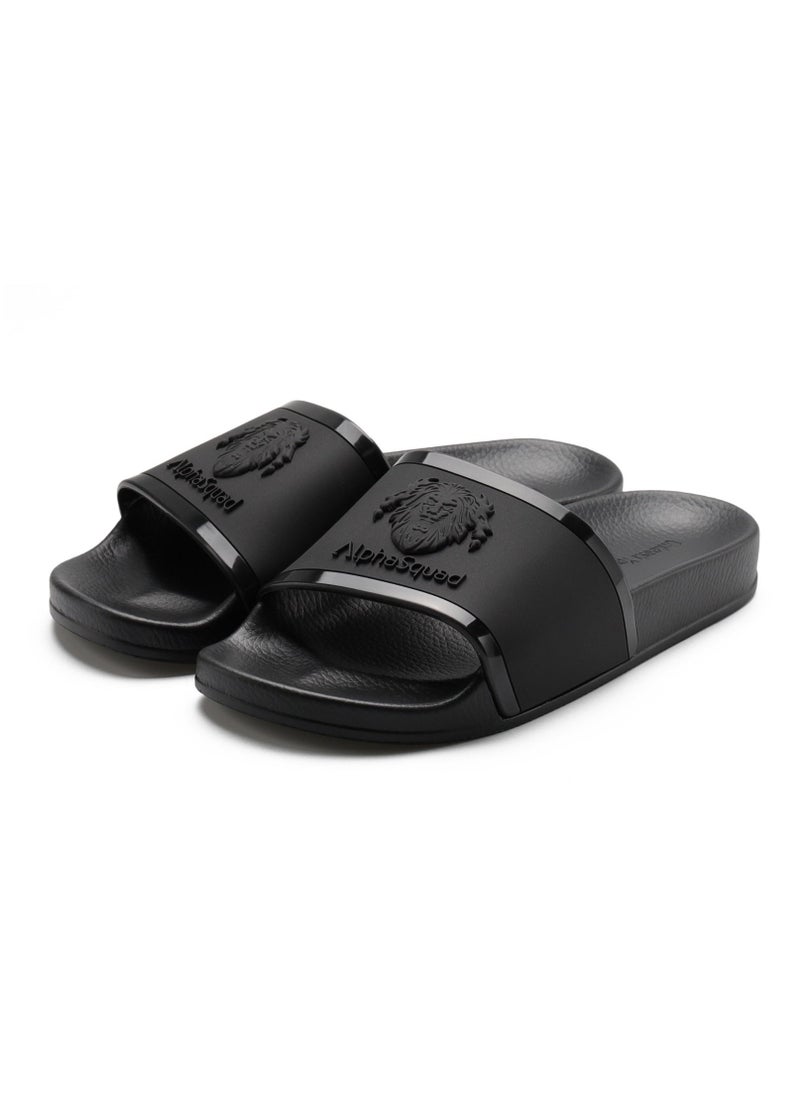 AlphaSquad AlphaSquad Anti Slip Slides, Best fit for Lounge, Shower, Beach & Pool, Unisex Slipper & Sliders, Black, 37 EU  - Image 2