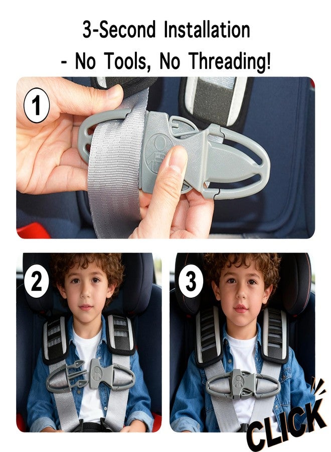 Tumkew Anti Escape Car Seat Buckle Guard & Chest Harness Clip Lock - Child Safety Buckle Lock for Kids, Toddler, Stroller and Car Seat Belt (Style B, Black 1 Pack) - Image 4