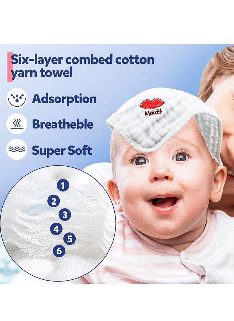 Excefore Baby Cotton Muslin, Baby Muslin Washcloths, Reusable Wash Cloth, Natural Organic Cotton Baby Washcloths, Soft Newborn Baby Towel and Muslin Washcloth for Sensitive Skin (5-Pack, 12x12 inches)  - Image 3