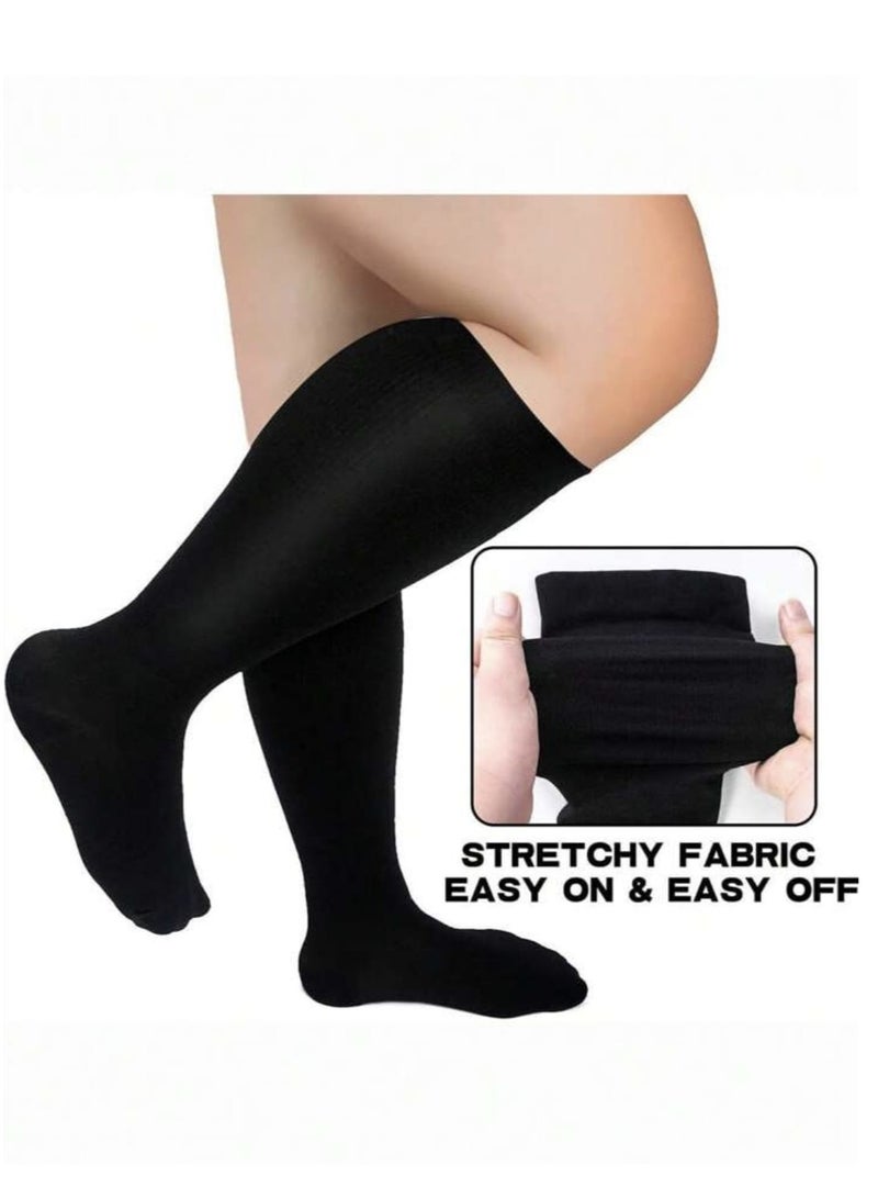 Generic Plus Size Compression Stocking for Sports and Varicose Veins, Grade 2 Elasticity  - Image 3