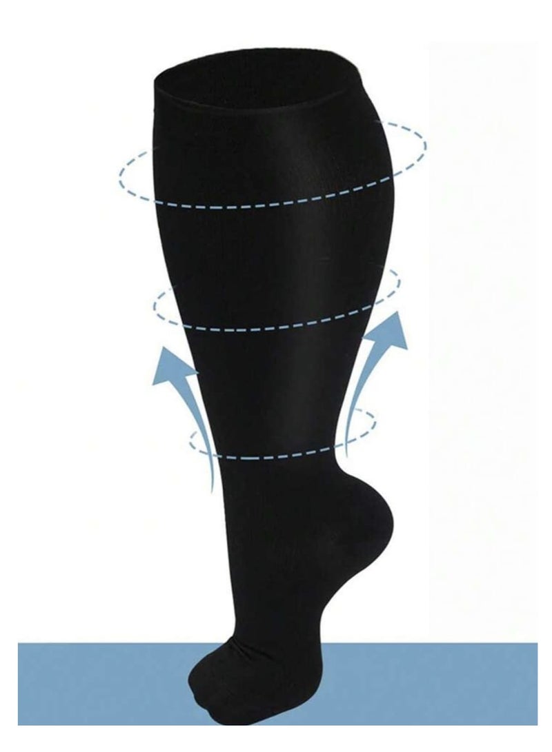Generic Plus Size Compression Stocking for Sports and Varicose Veins, Grade 2 Elasticity  - Image 4
