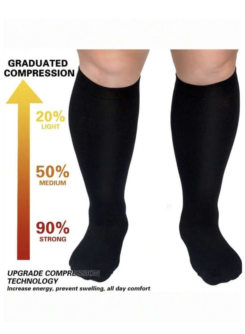 Generic Plus Size Compression Stocking for Sports and Varicose Veins, Grade 2 Elasticity  - Image 2