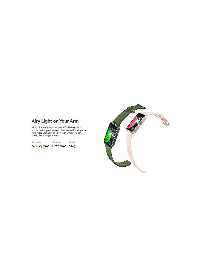 PROMASS - HUAWEI Band 8 Smart Watch, Ultra-thin Design, Scientific Sleeping Tracking, 2-week battery life, Compatible with Android & iOS, 24/7 Health Management, Black - Image 1