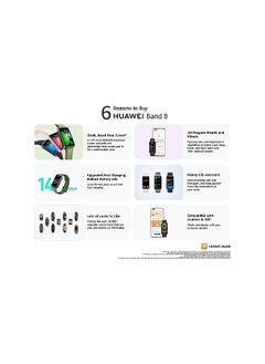 PROMASS HUAWEI Band 8 Smart Watch, Ultra-thin Design, Scientific Sleeping Tracking, 2-week battery life, Compatible with Android & iOS, 24/7 Health Management, Black  - Image 4