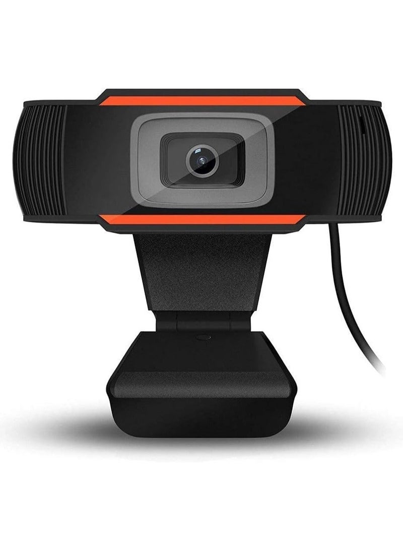 كاميرا ويب بدقة HD 720 بكسل مع ميكروفون للابتوب والكمبيوتر المكتبي – توصيل وتشغيل USB، تركيز تلقائي للبث والمكالمات - Image 1