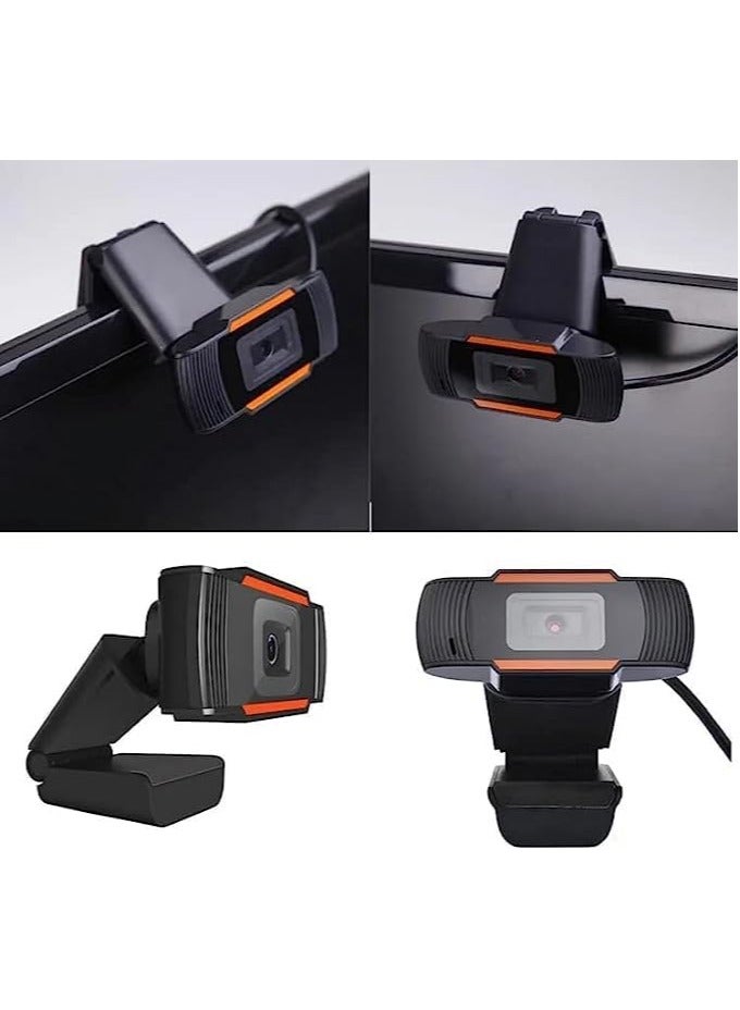 كاميرا ويب بدقة HD 720 بكسل مع ميكروفون للابتوب والكمبيوتر المكتبي – توصيل وتشغيل USB، تركيز تلقائي للبث والمكالمات - Image 2
