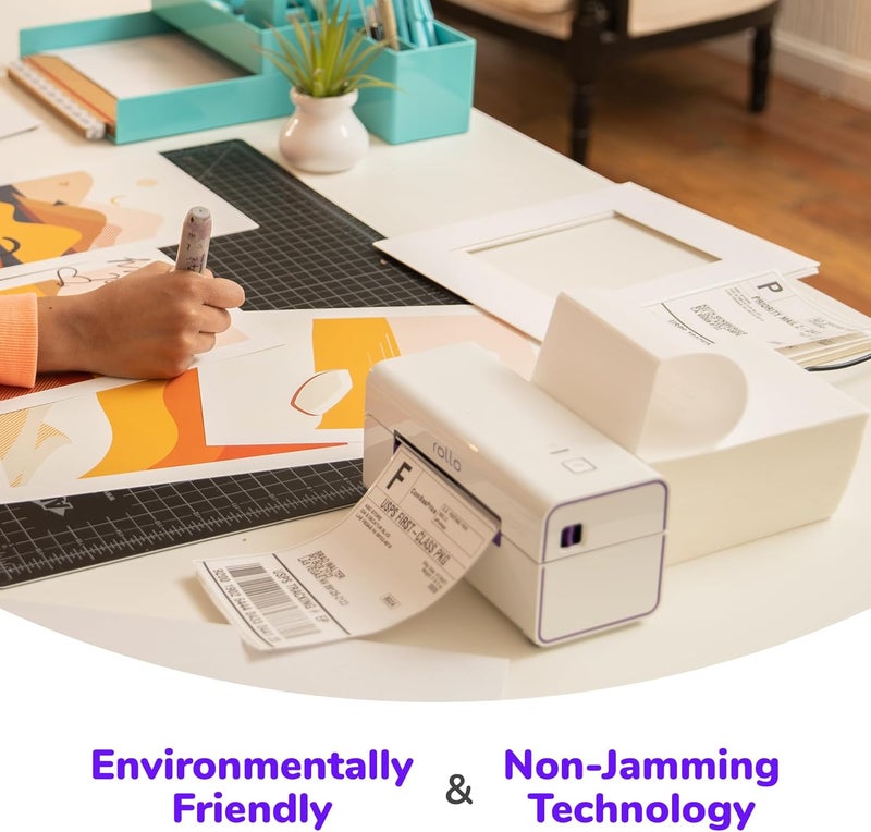 ROLLO Direct Thermal Shipping Labels - Pack of 500 4x6 Thermal Labels Fanfold - Perforated and Strong Adhesive (Commercial Grade) - Image 5