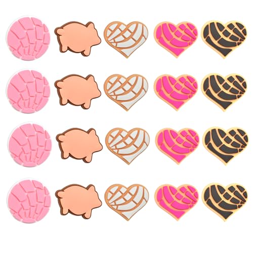 Ibuclein 20PCS/Set Silicone Focal Bead Concha Cute Loose Beads Heart Valentine Day Focal Beads Accessory for DIY Keychains Bracelet Necklace Pens Lanyard Making - Image 5