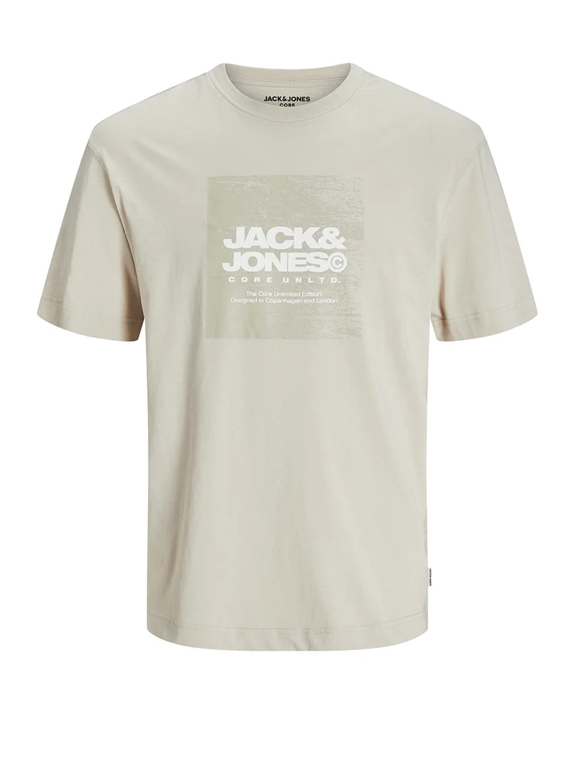 جاك وجونز جونيور Kids Logo Print Crew Neck T-Shirt