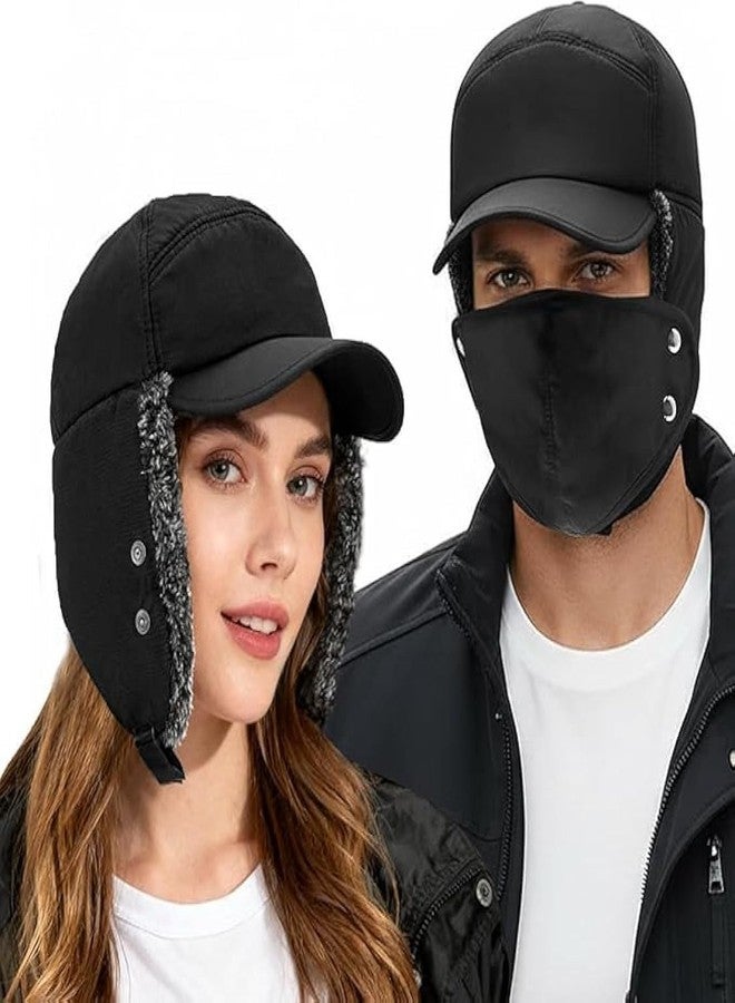 COZIESS قبعة بالاكلافا 3 في 1 من COZIESS، مقاومة للرياح، مبطنة بصوف ناعم، قناع للوجه ومدفأة للرقبة، مناسبة للطقس البارد، التزلج، التزلج على الجليد، المشي لمسافات طويلة، العمل في الهواء الطلق والحماية اليومية في فصل الشتاء، رمادي (أسود). - Image 1