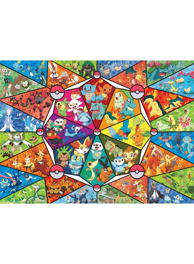Buffalo Games Pokemon Stained Glass Starters 1000 Piece Jigsaw Puzzle - Image 1
