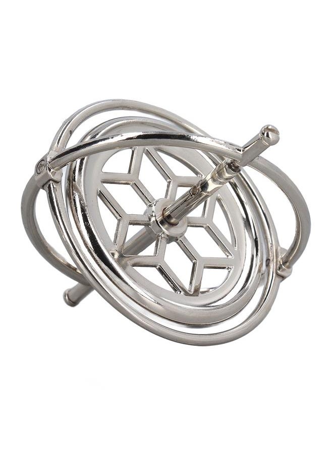Alloy Gyroscope Toy Balance Relaxing Multi Functional Decompression Finger Silver
